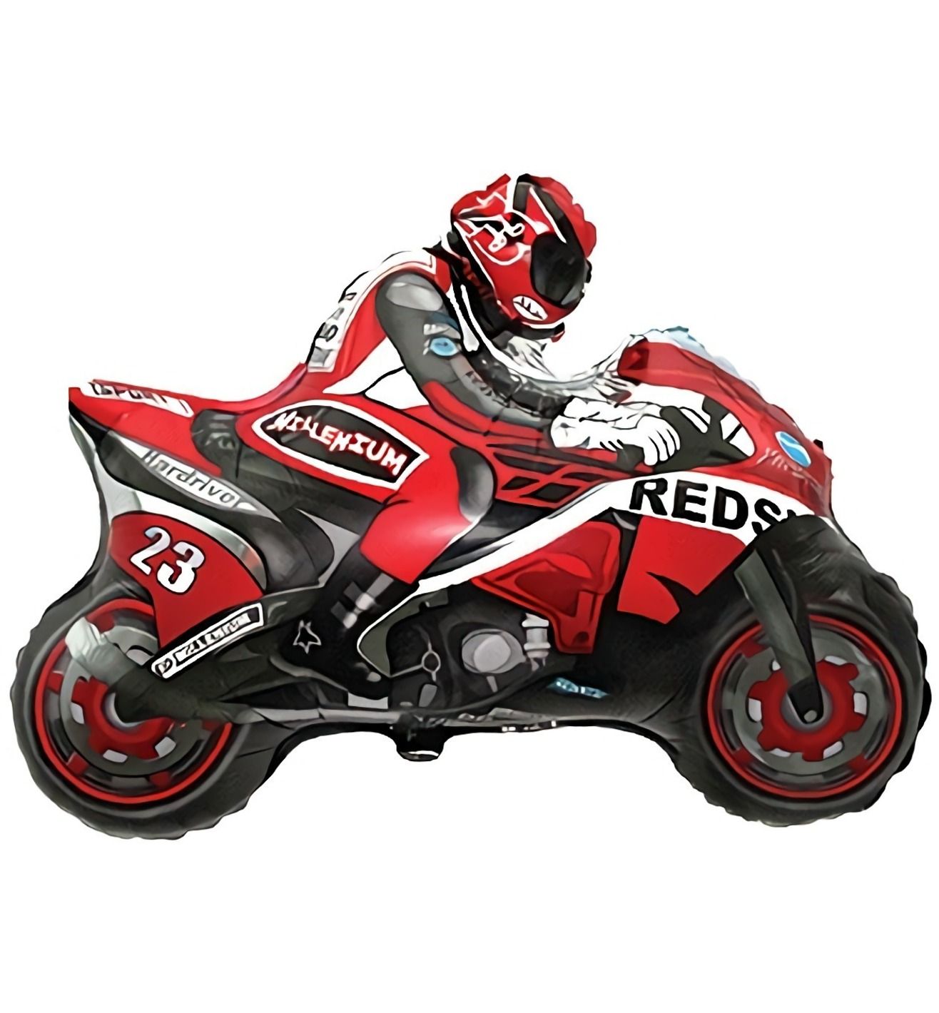 12" x 9" Flexmetal Moto Racing Red Mini