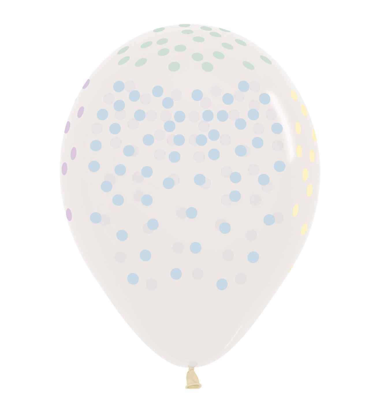 12" Sempertex Crystal Pastel Small Dots 25ct