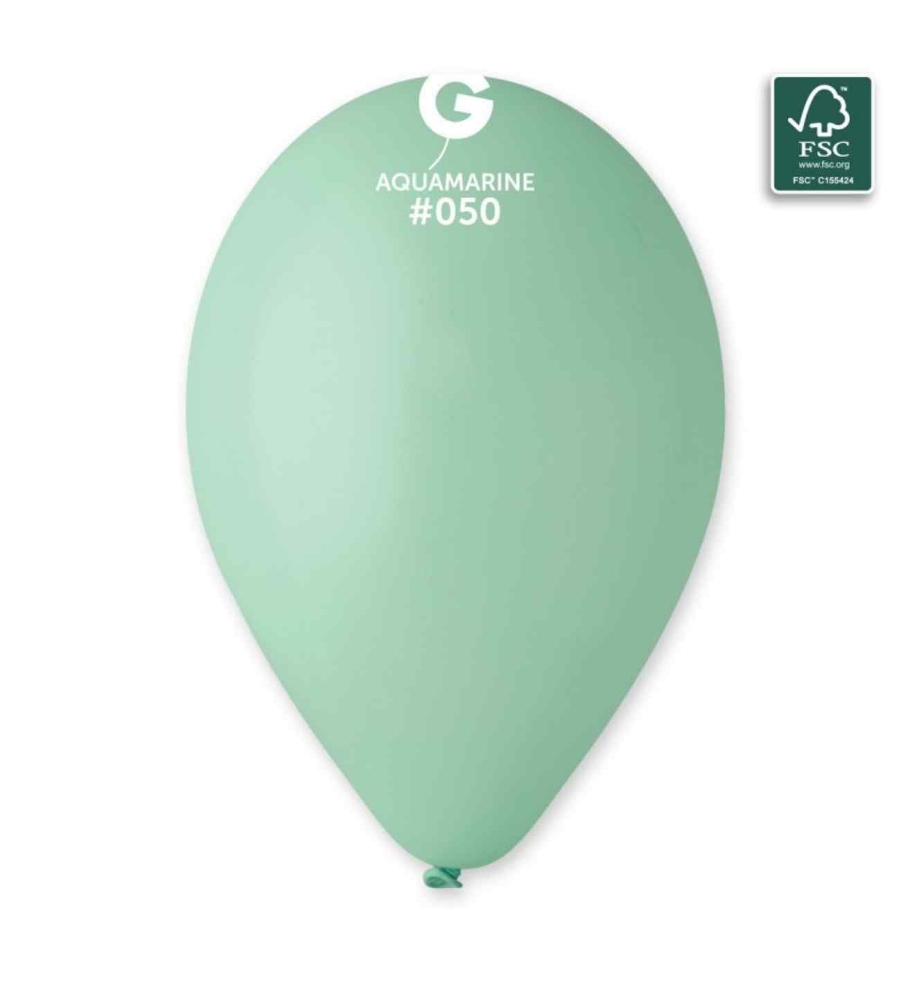13" Gemar Aquamarine Latex 50ct