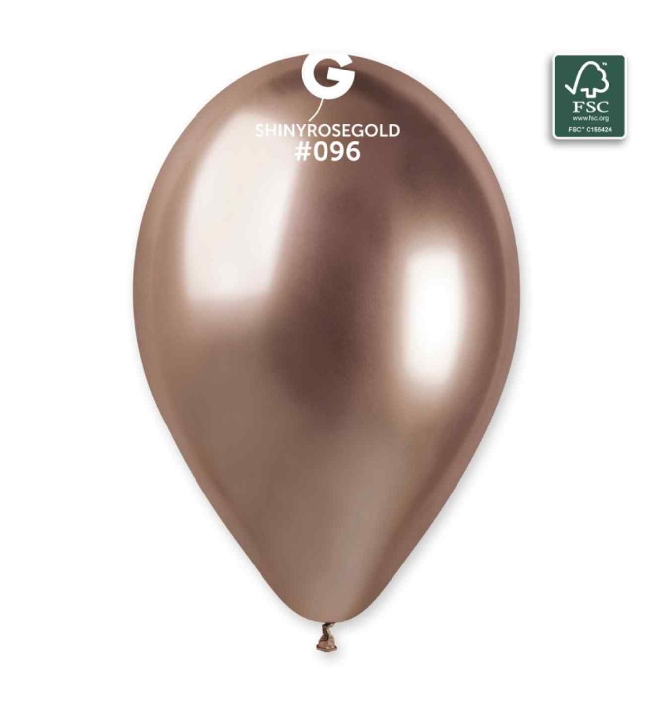 13" Gemar Shiny Rose Gold Latex 50ct