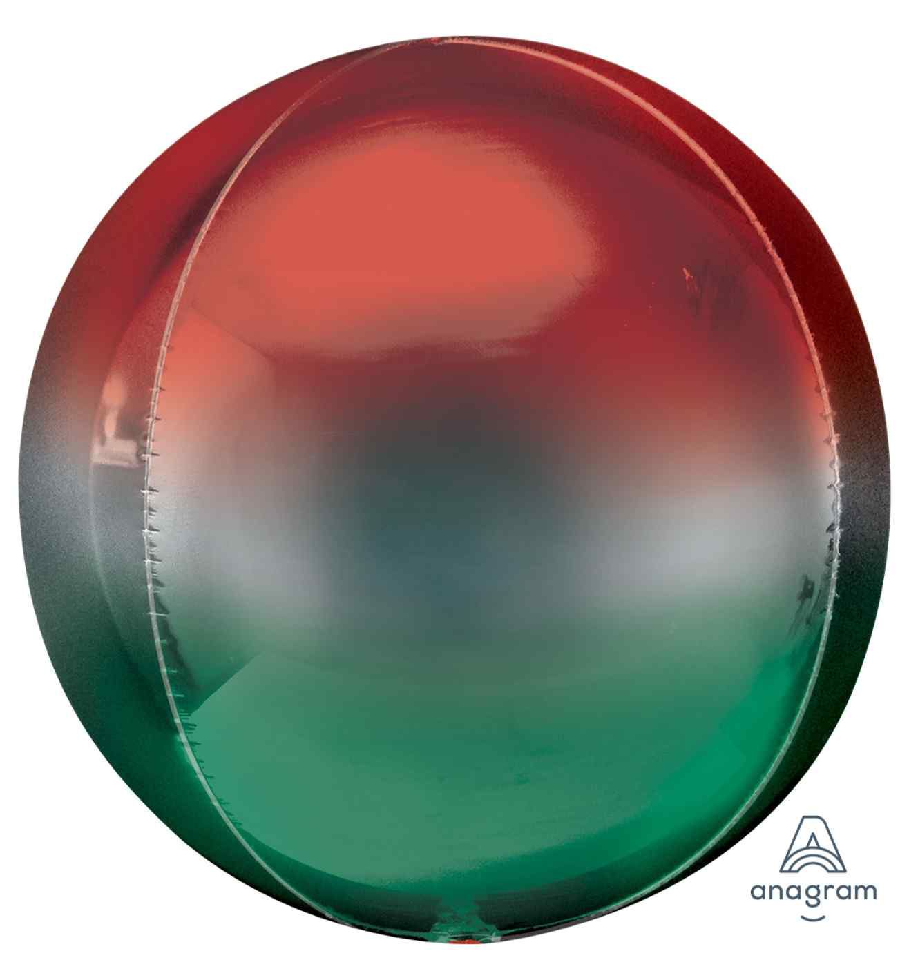 15" Ombre Red & Green Orbz