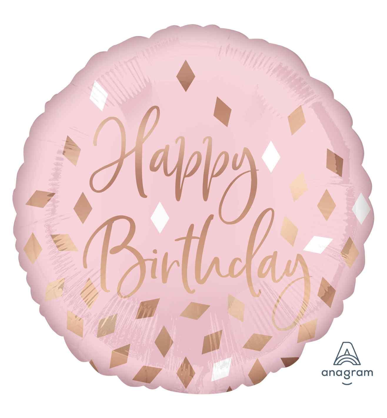 18" Blush Birthday Foil Balloon