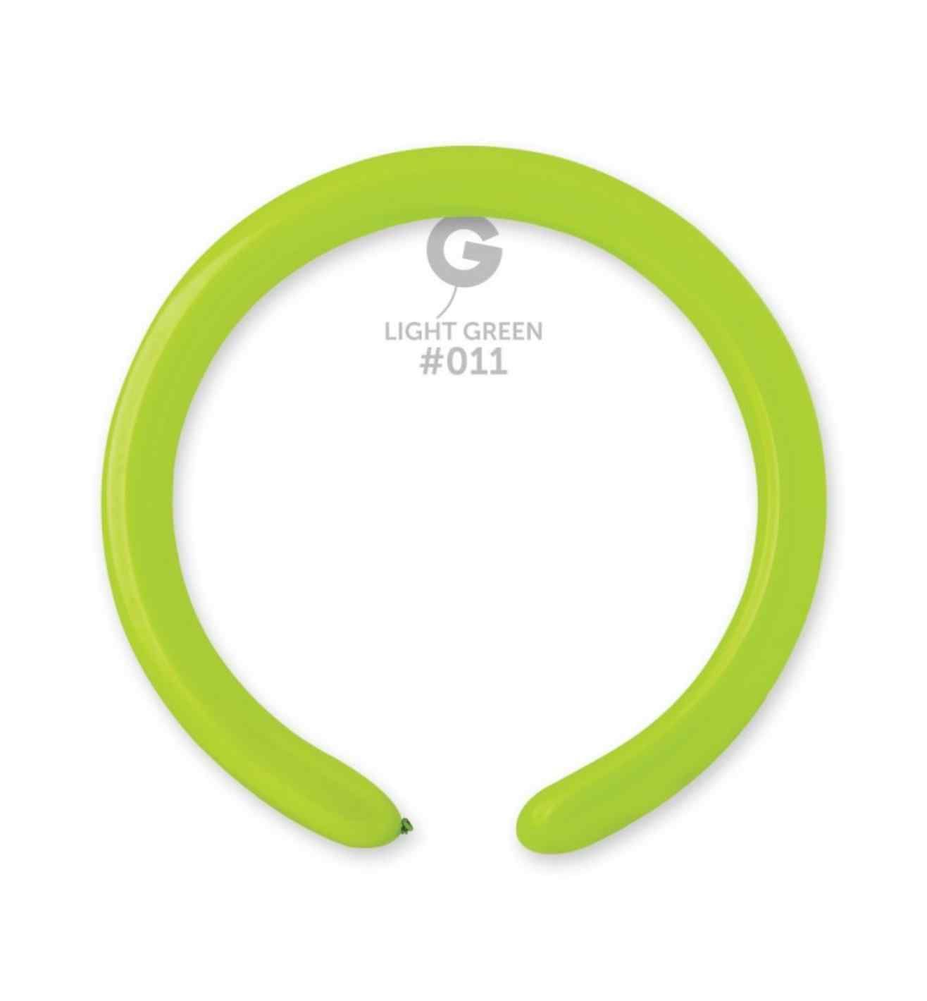 2" Gemar Light Green Modelling Balloon 100ct