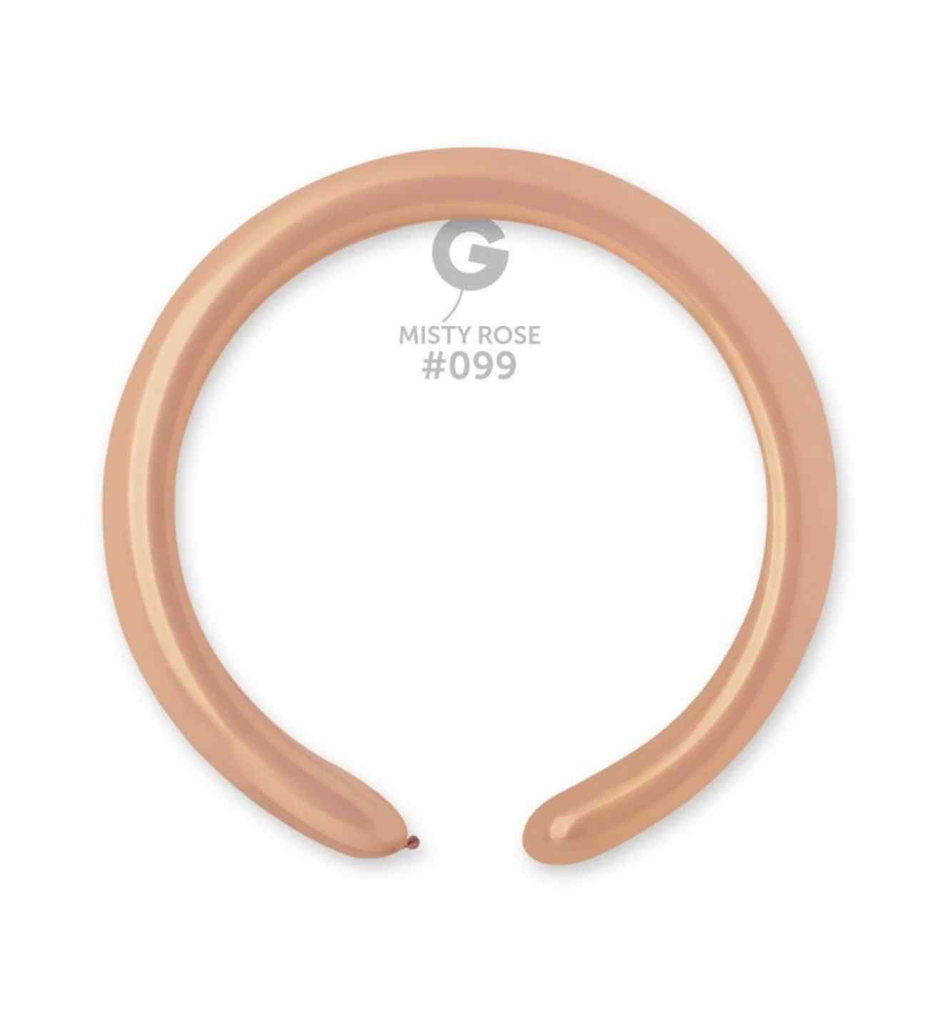 2" Gemar Misty Rose Modelling Balloon 100ct