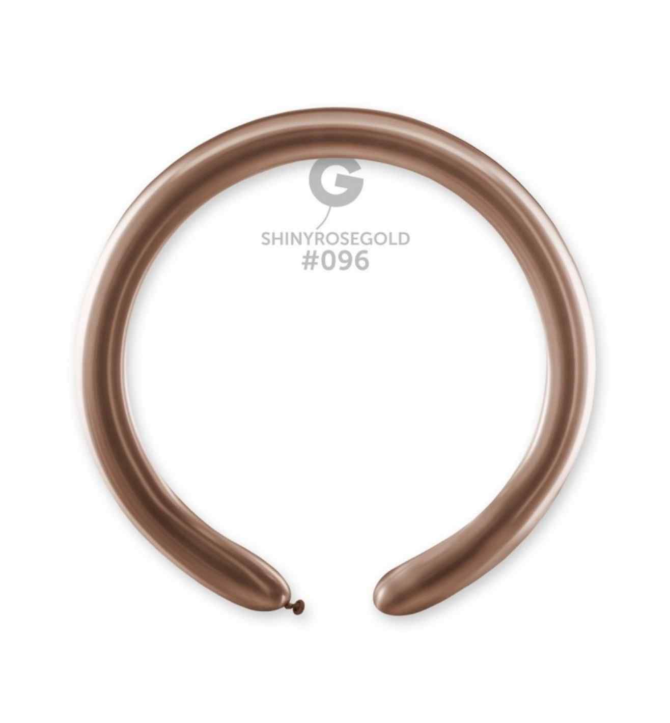 2" Gemar Shiny Rose Gold Modelling Balloon 50ct