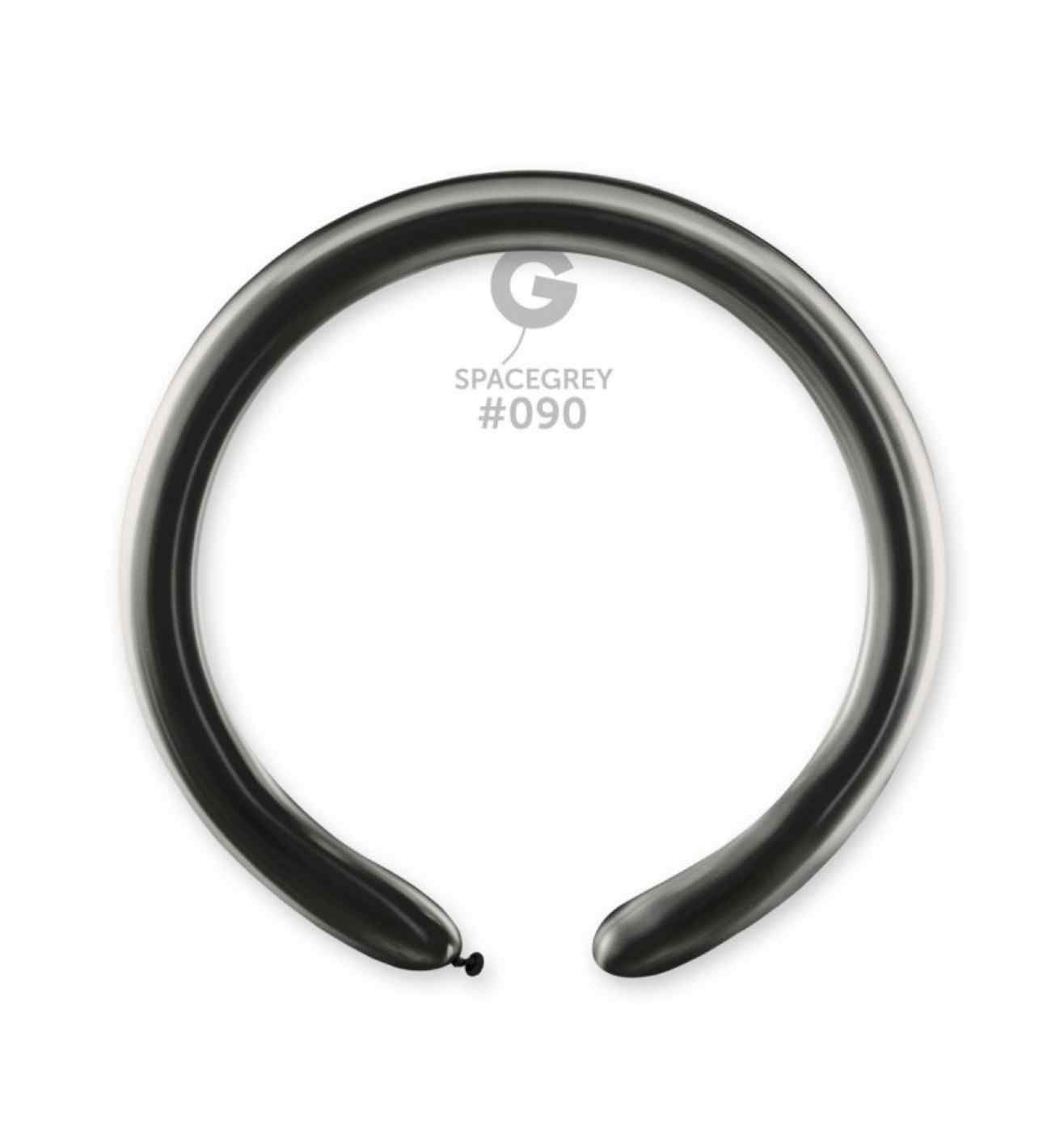 2" Gemar Shiny Space Grey Modelling Balloon 50ct