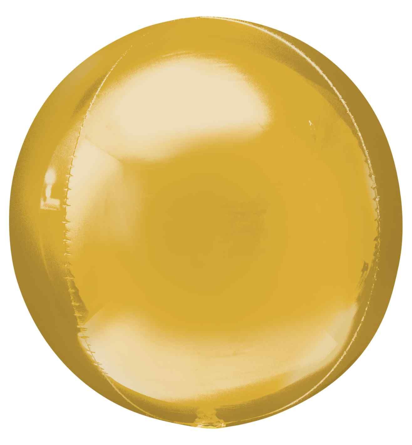 21" Gold Jumbo Orbz Foil Balloon Pack of 3 