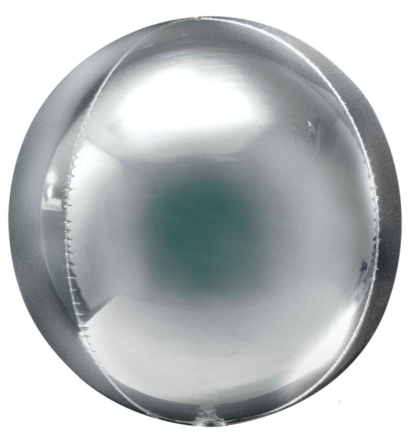 21" Silver Jumbo Orbz Foil Balloon Pack of 3 
