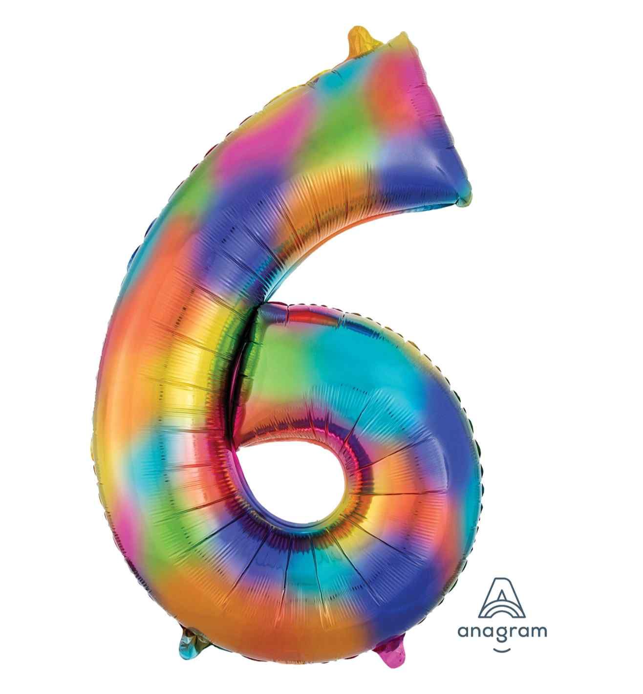 34" Rainbow Number 6 Anagram