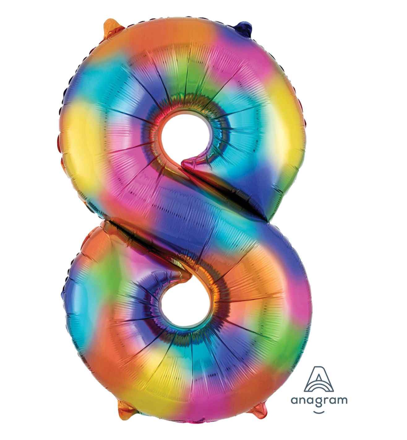 34" Rainbow Number 8 Anagram