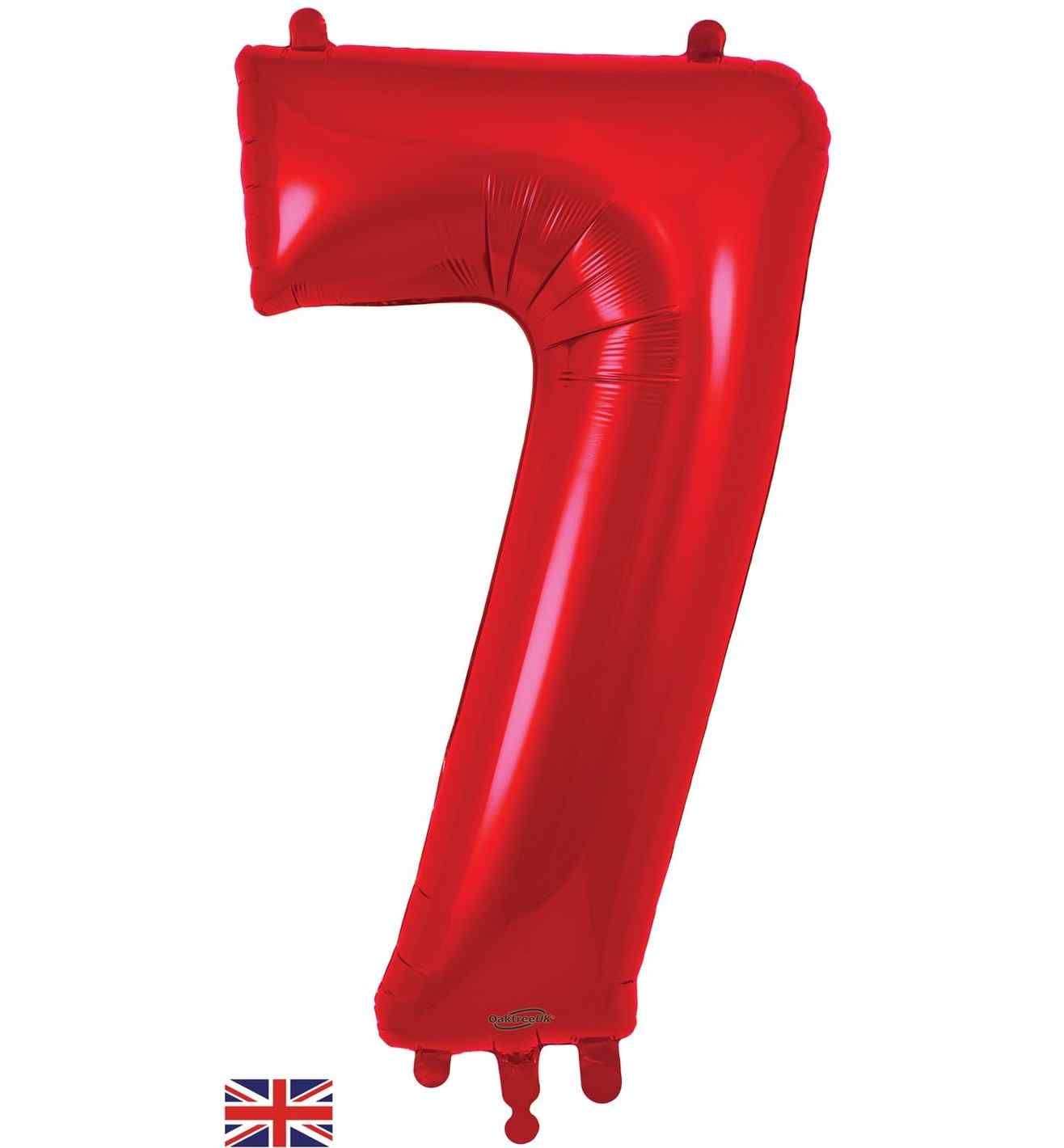 34" Red Number 7 Oaktree