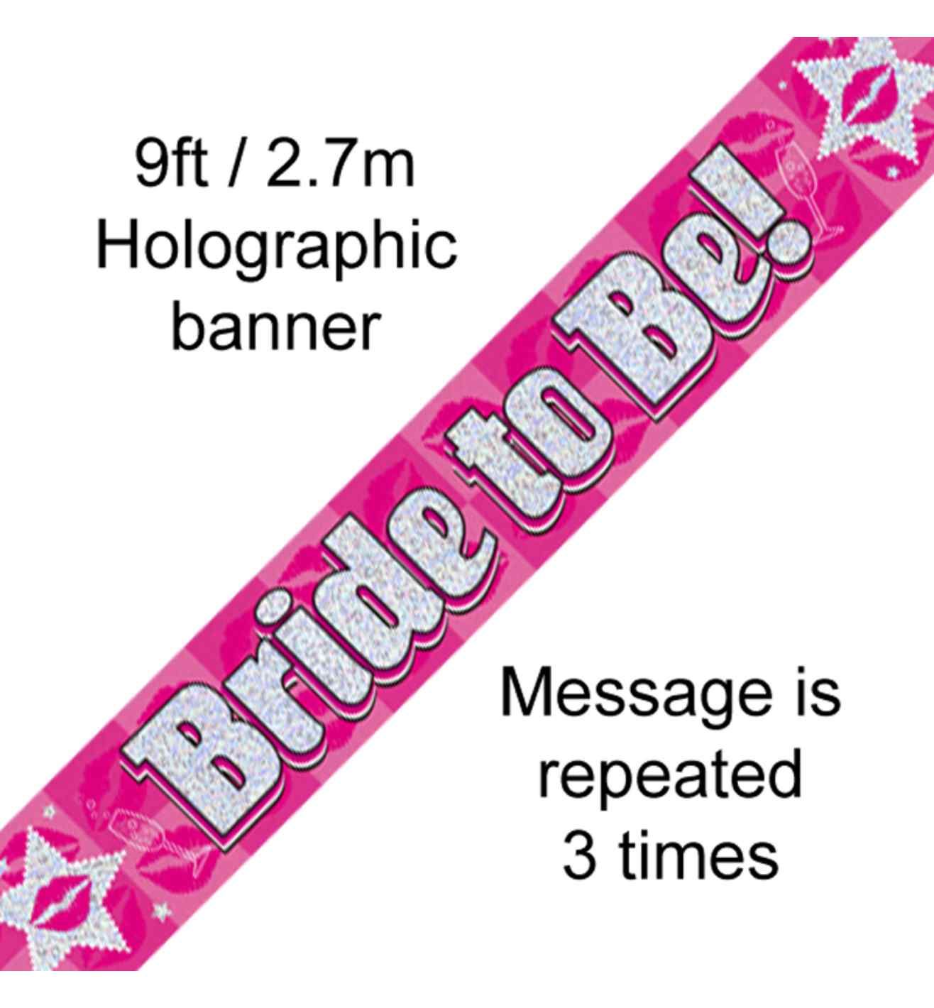 9ft Oaktree 'Bride To Be' Holo Banner