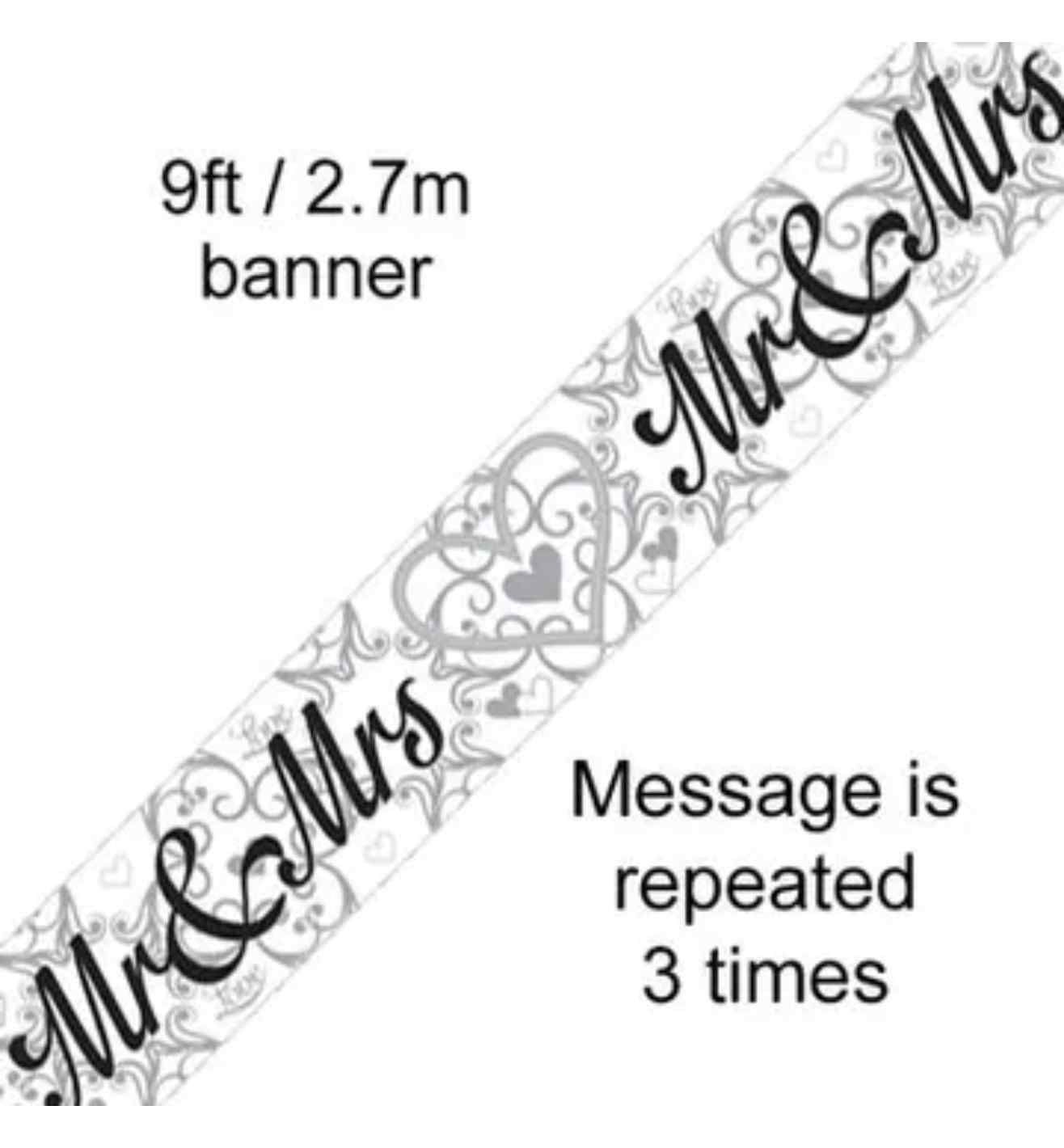 9ft Oaktree 'Mr & Mrs' Holo Banner