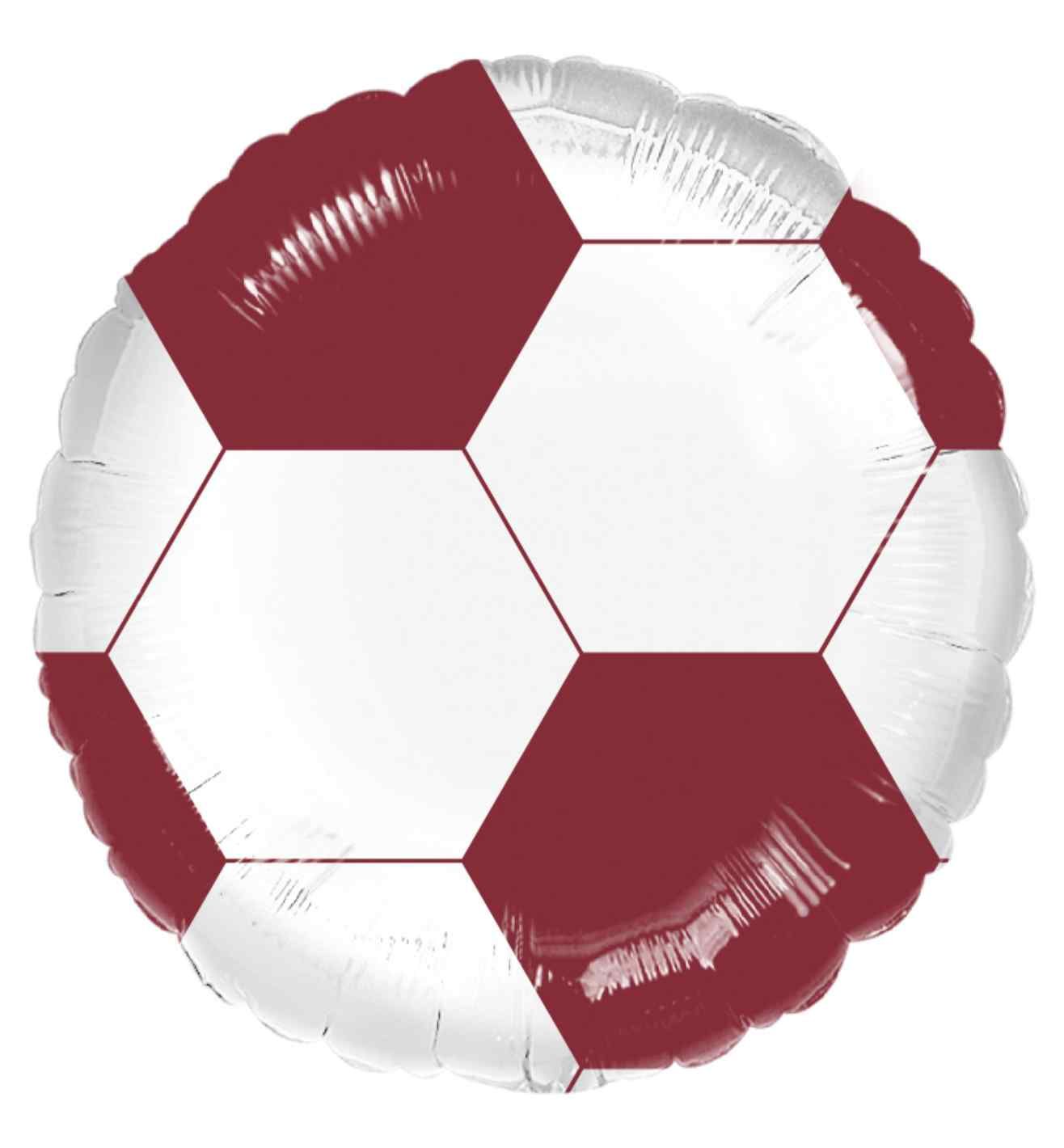 17" Maroon Football Foil Balloon