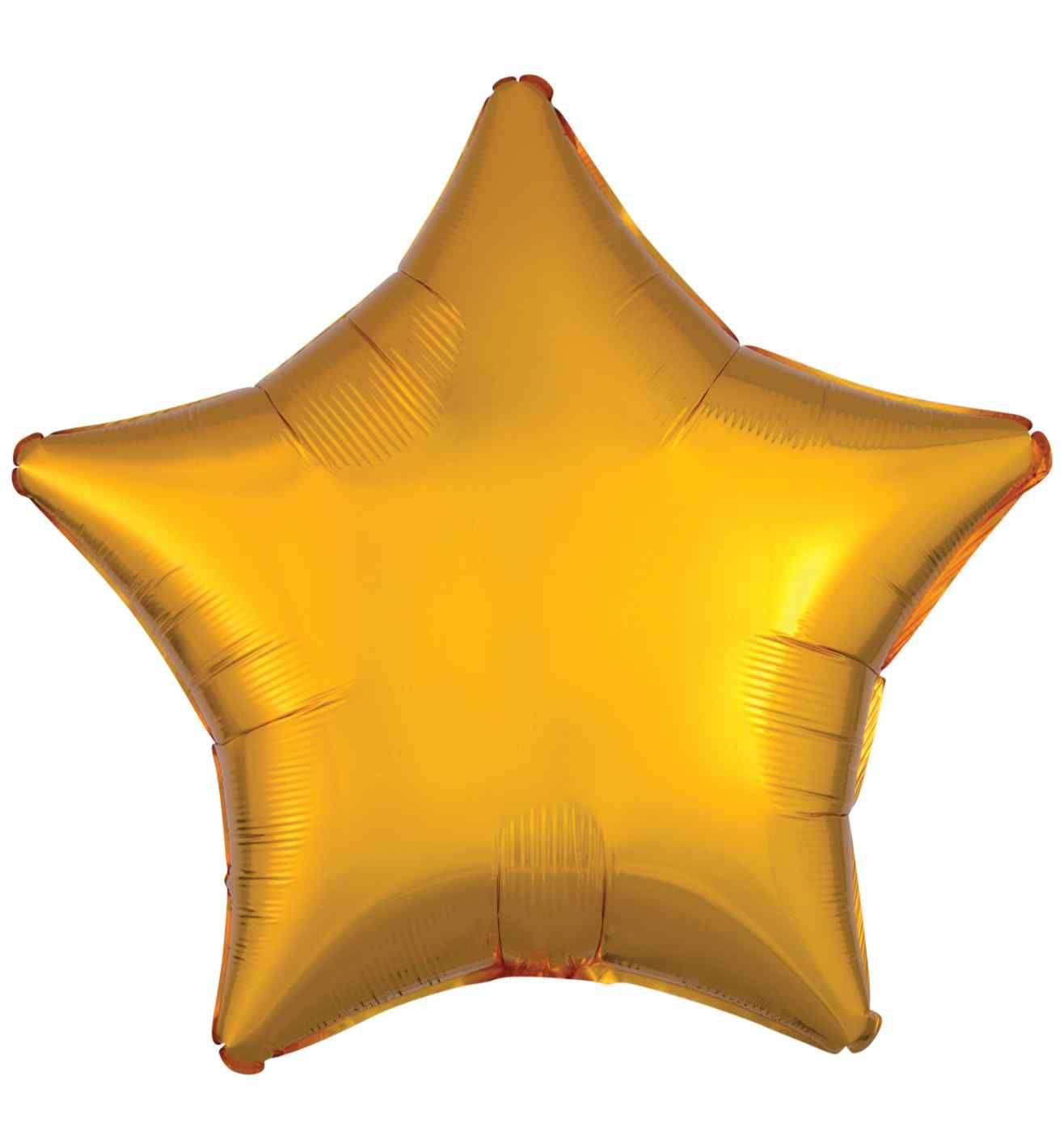 17" Amscan Metallic Gold Star Foil Balloon
