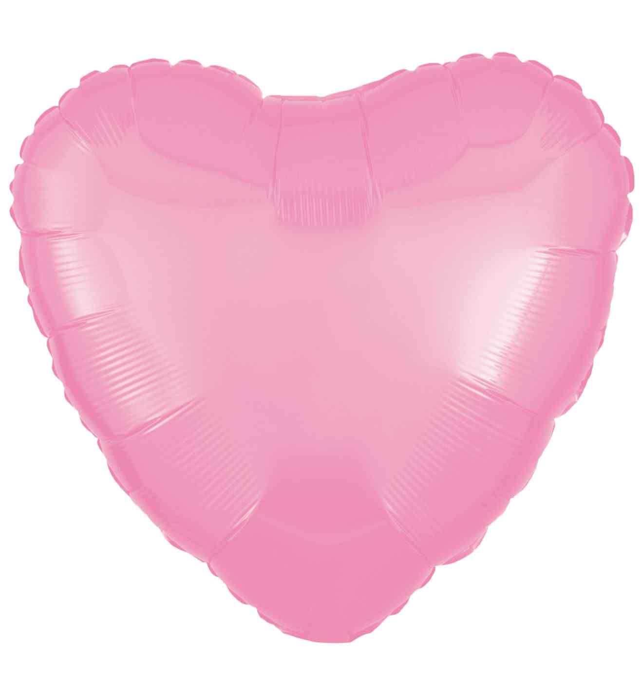 17" Amscan Metallic Pink Heart Foil Balloon