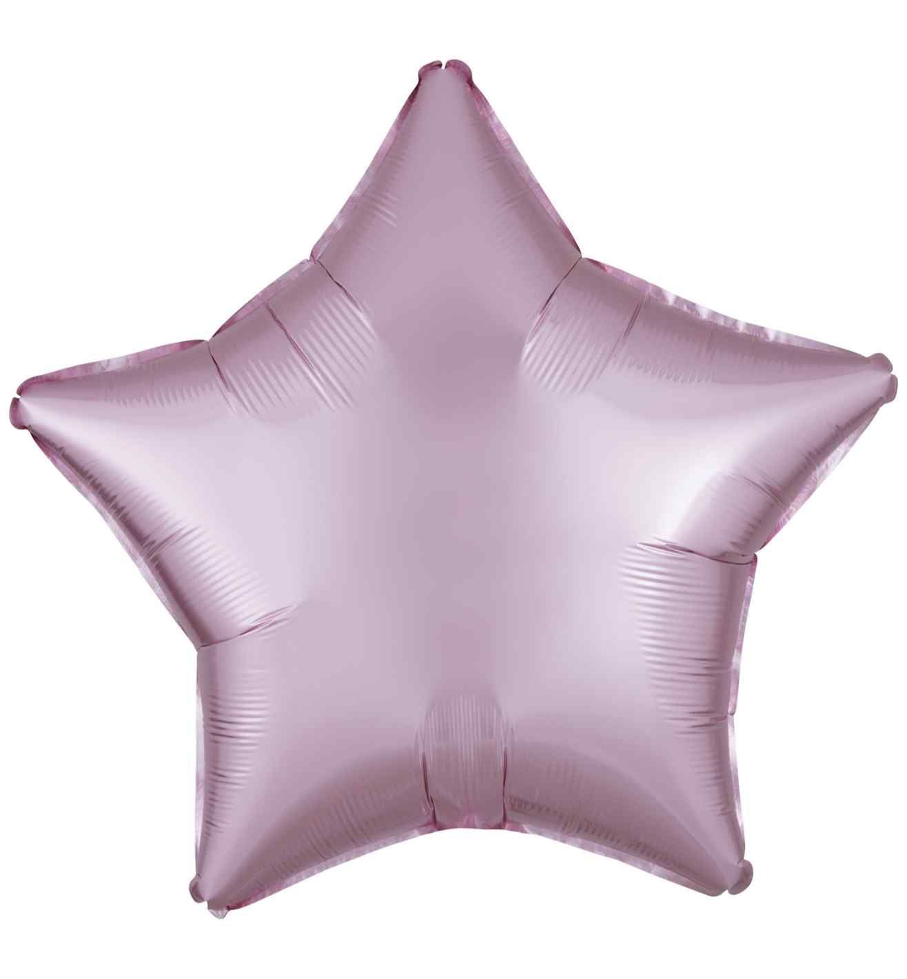 17" Amscan Silk Lustre Pastel Pink Heart Foil Balloon