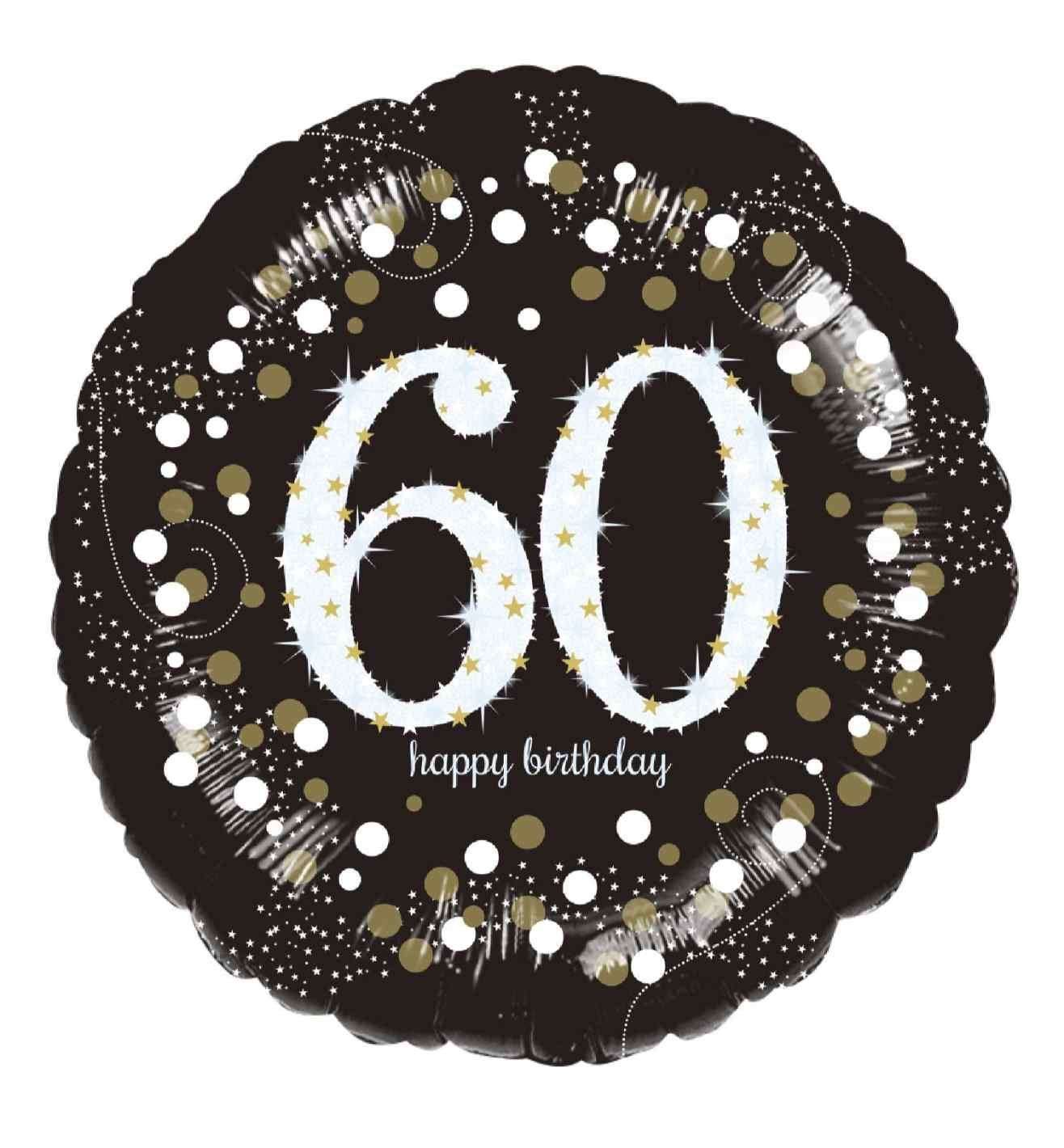 17" Amscan Sparkling Celebration 60th Birthday Foil Balloon