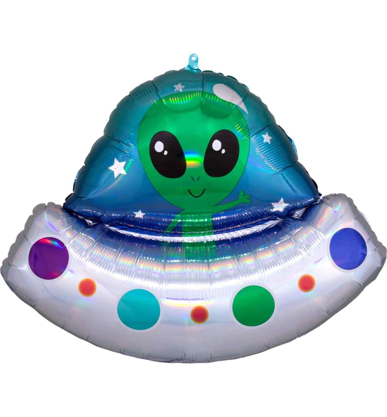 Alien Spaceship SuperShape Foil Balloon