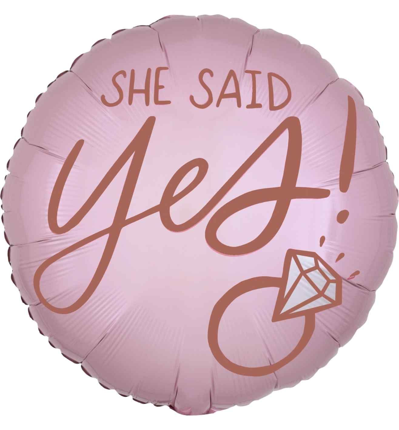 17" Anagram Blush Wedding Foil Balloon