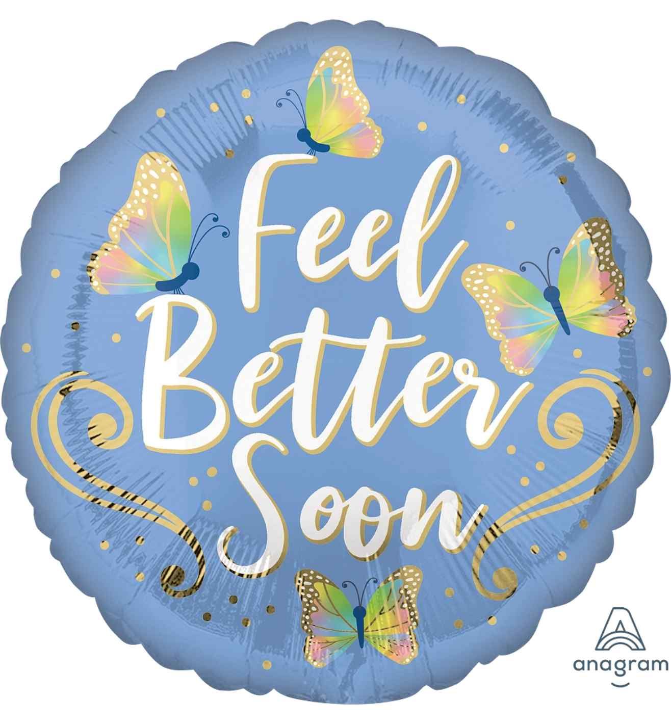 18" Feel Better Soon Ombre Foil Balloon
