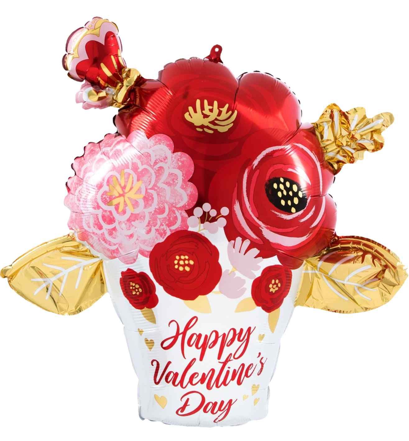 Painted Flowers SuperShape Foil Balloon