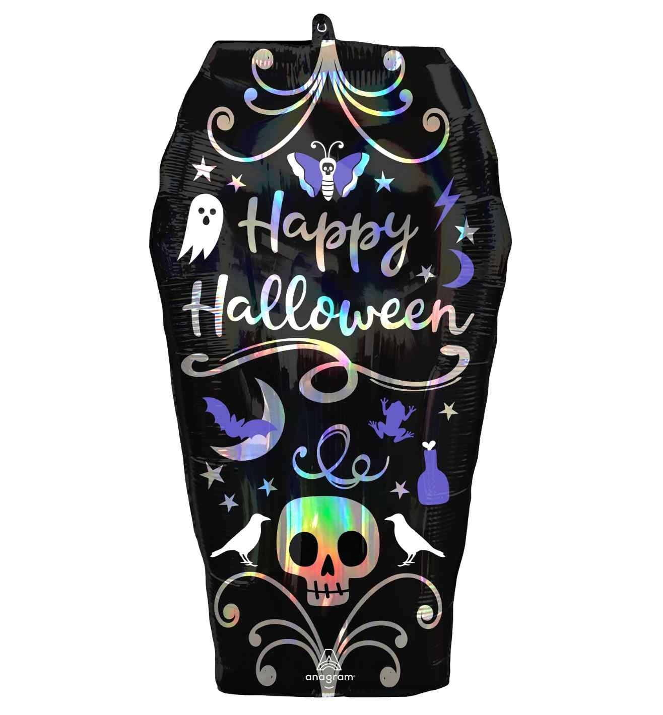 Iridescent Coffin SuperShape Foil Balloon