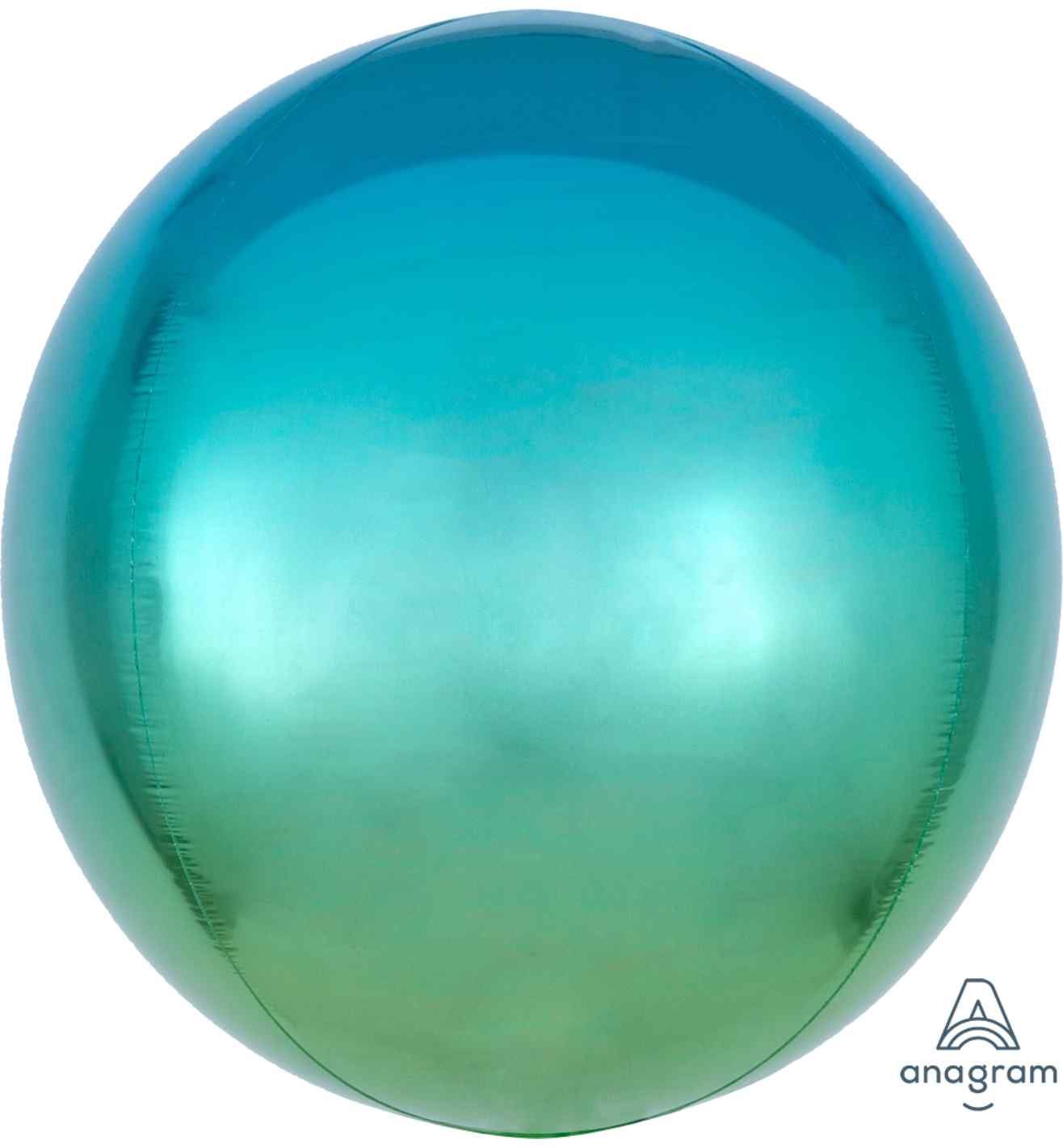 15" Ombre Blue & Green Orbz