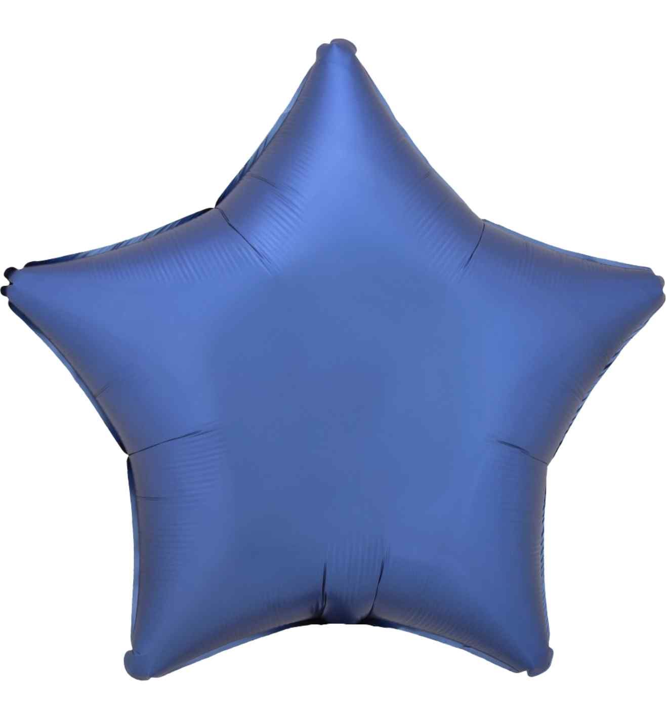 17" Azure Star Satin Luxe Foil Balloon - Unpackaged