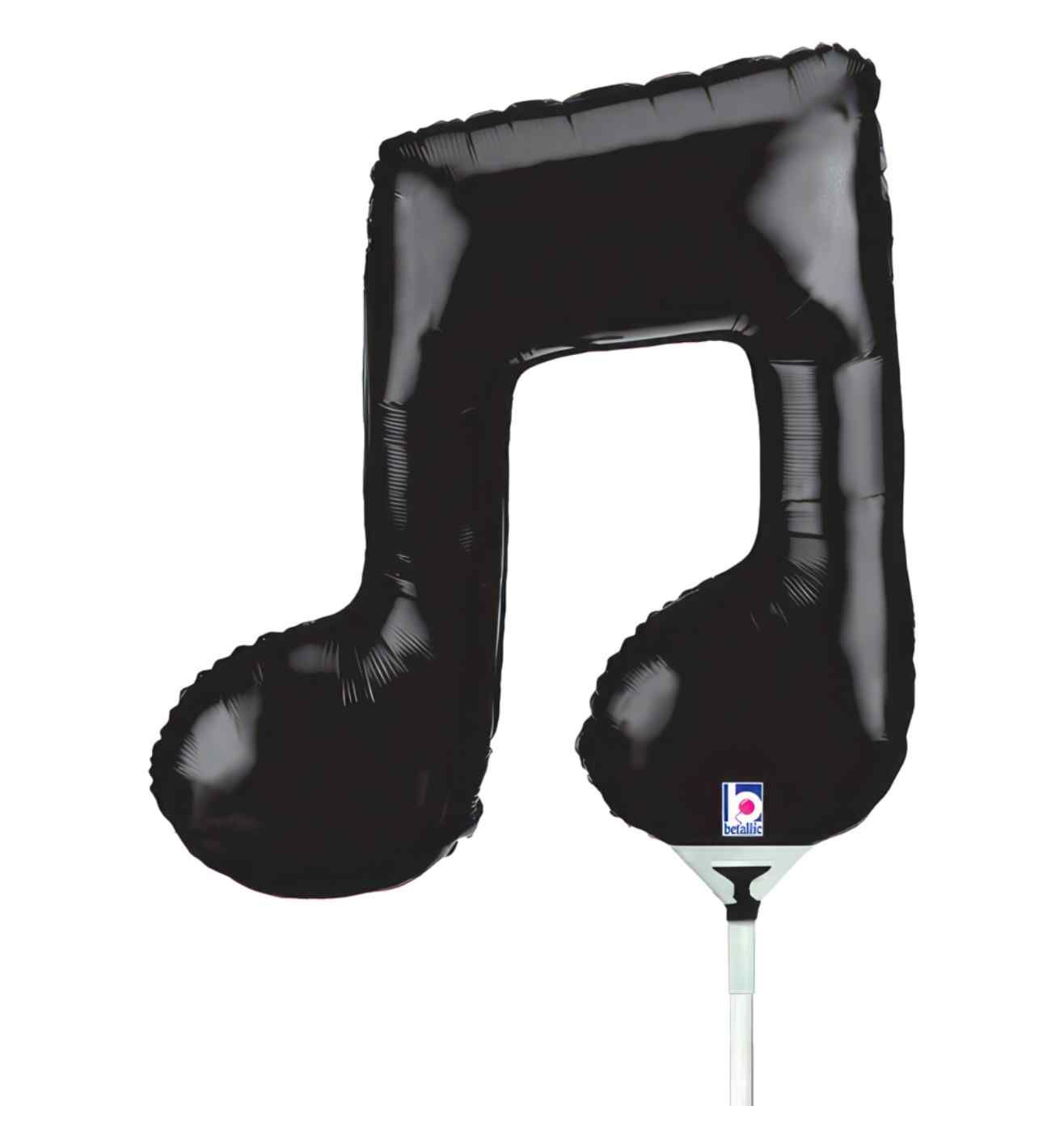 Mini Music Note Double Black Foil Balloon