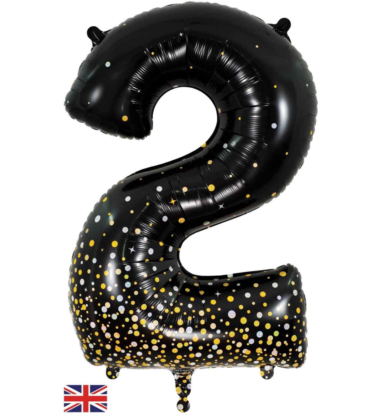 34" Oaktree Sparkling Fizz Black Gold Number 2