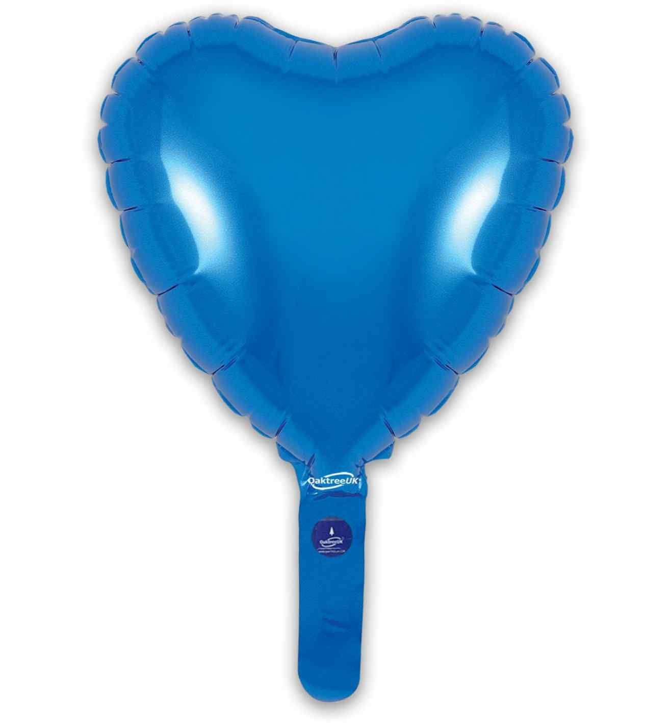 9" Oaktree Blue Heart Foil