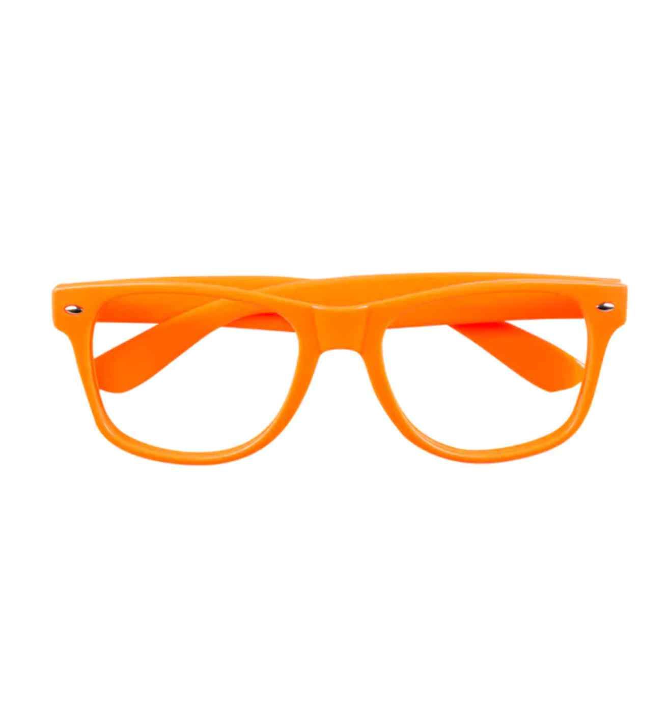 Neon Orange Party Glasses