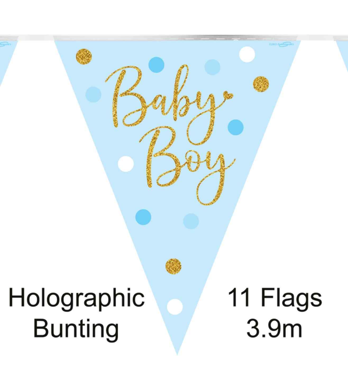 3.9m Oaktree 'Baby Boy' Blue Bunting