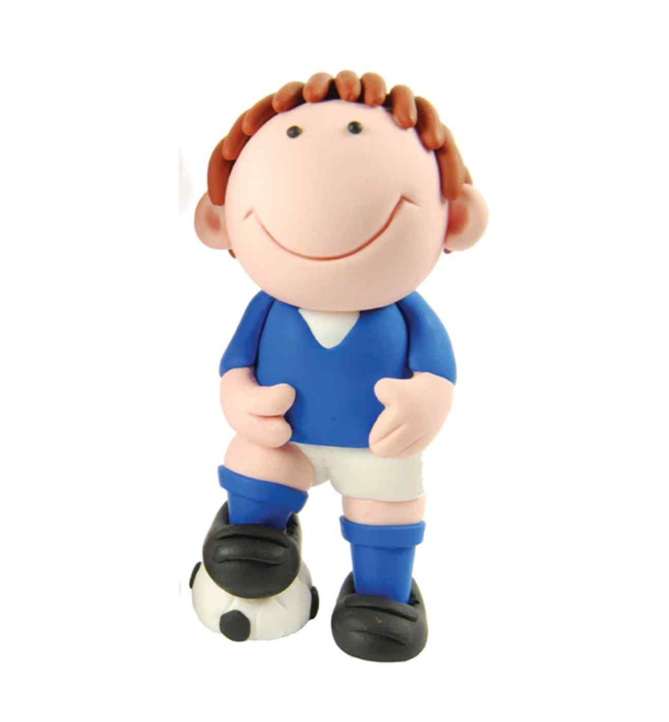 Football Resin Cake Topper Blue