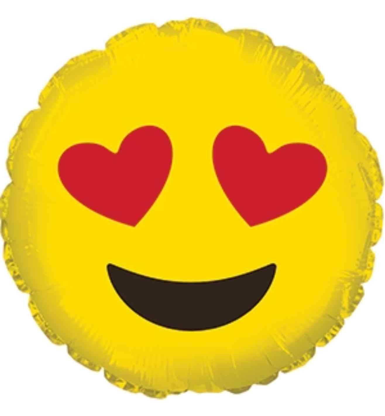 Mini Heart Eyes Emoji Foil Balloon