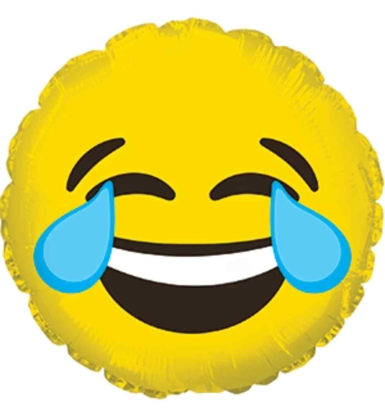 Mini Joy with Tears Emoji Foil Balloon