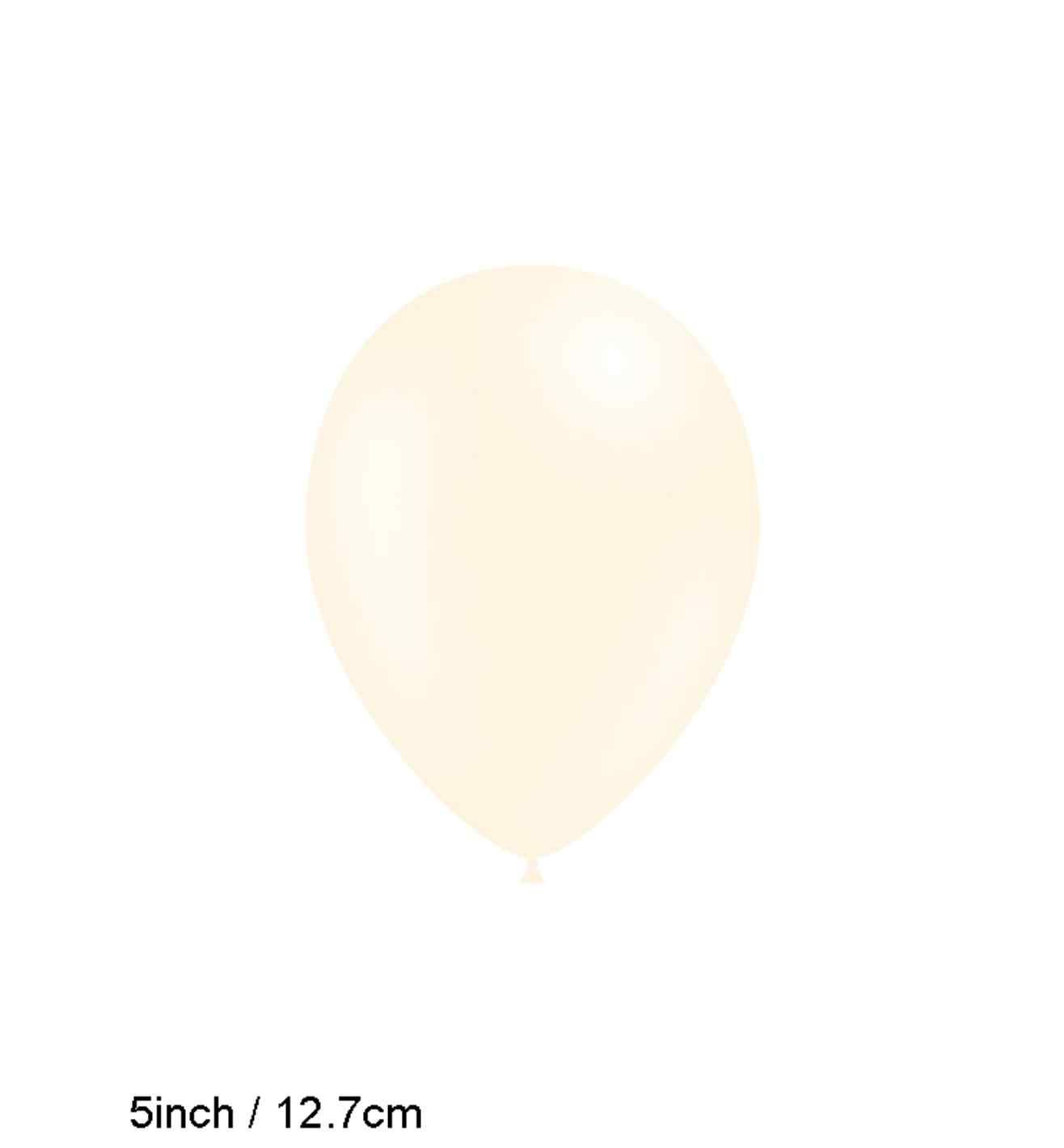 5" Decotex Fashion Solid Ivory Latex Balloons 100ct.