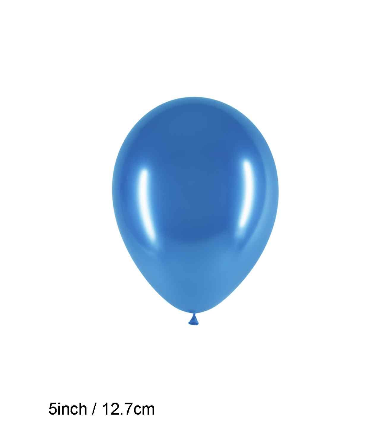 5" Decotex Chromium Blue Latex Balloons 50ct.