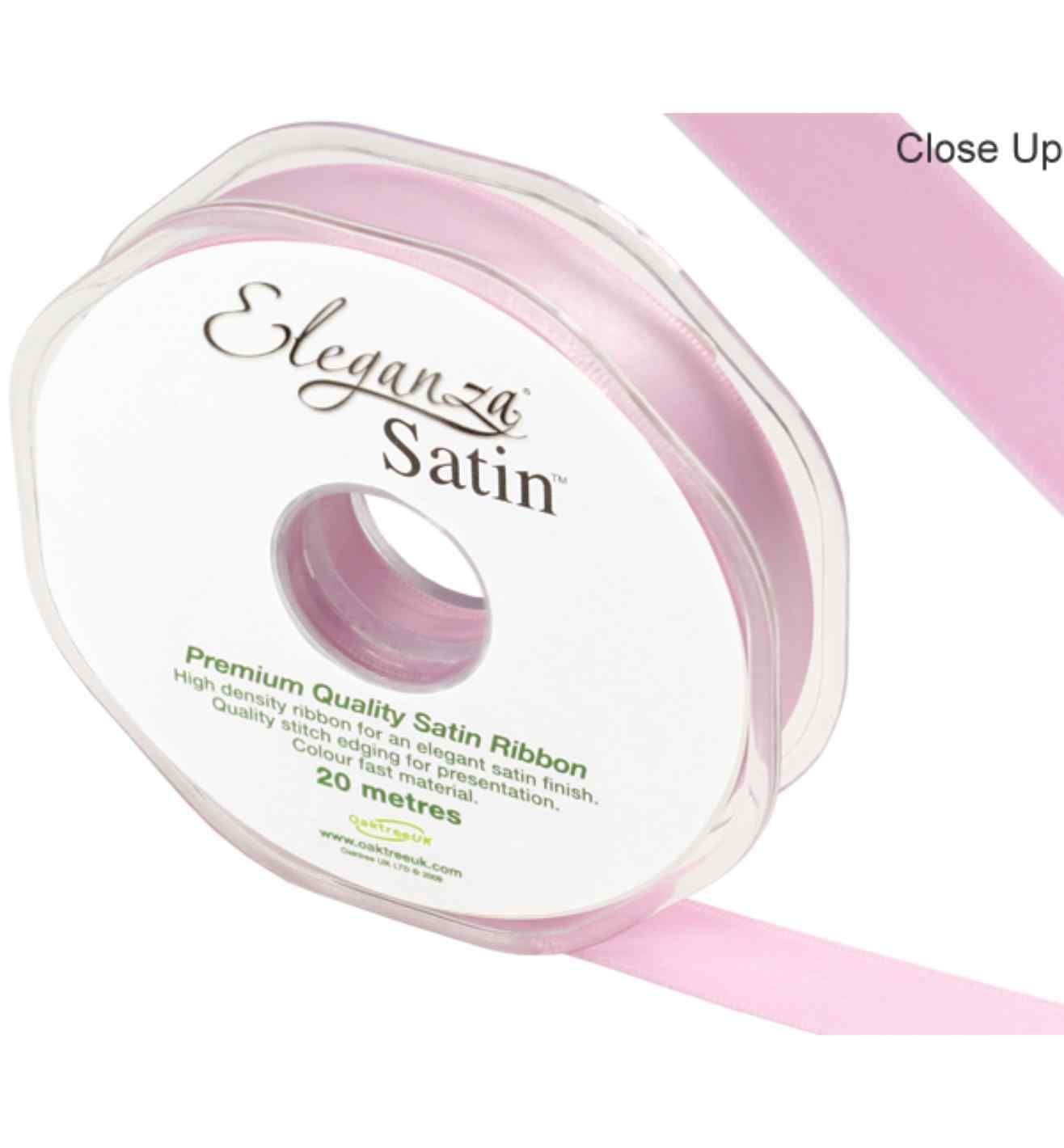 Eleganza Satin Double Faced Fashion Pink - 15mm x 20m