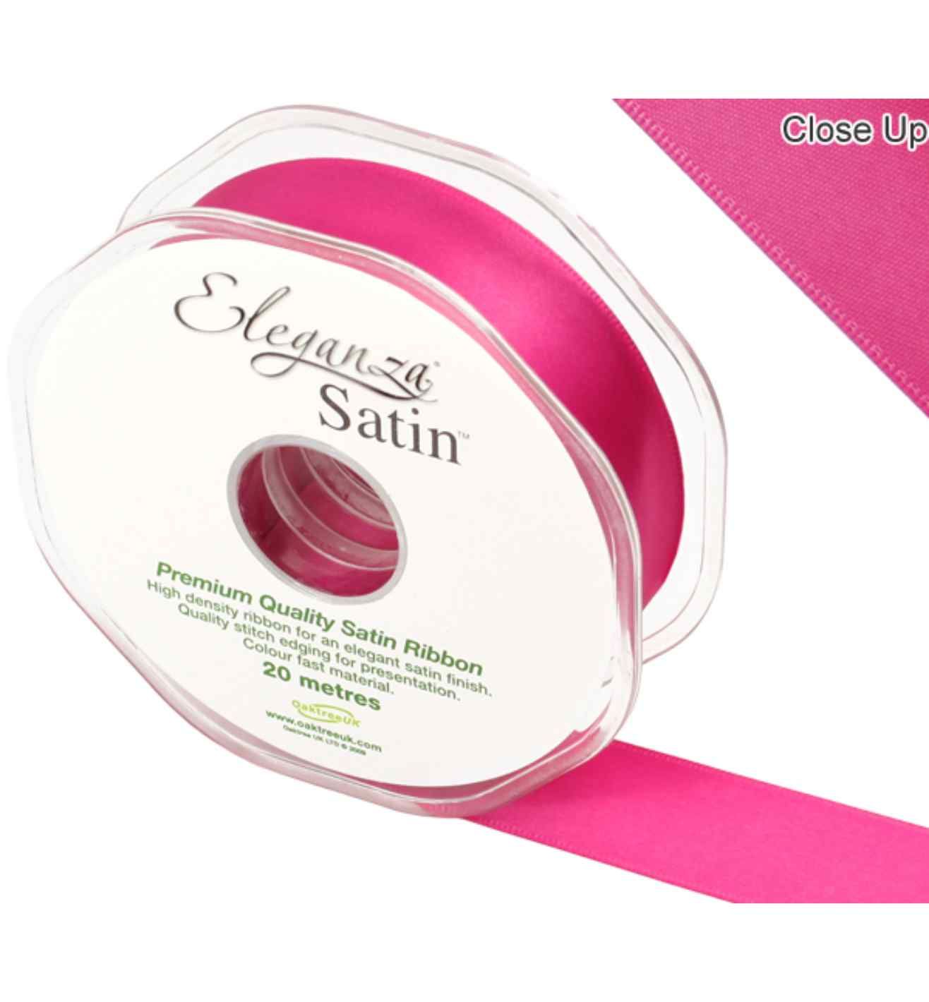 Eleganza Satin Double Faced Fuchsia - 25mm x 20m