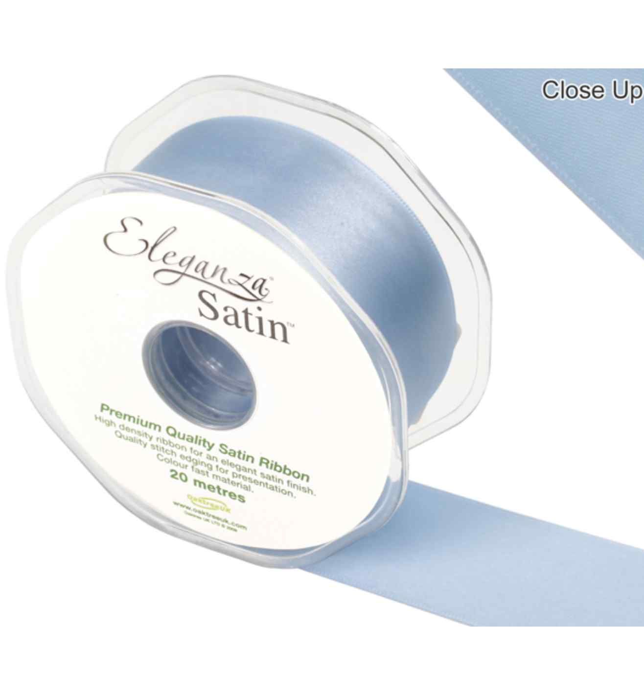 Eleganza Satin Double Faced Light Blue - 38mm x 20m