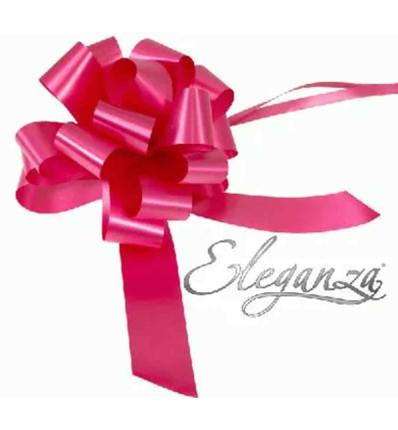 Eleganza Poly Pully Bows Deep Cerise - 30mm x 30pcs