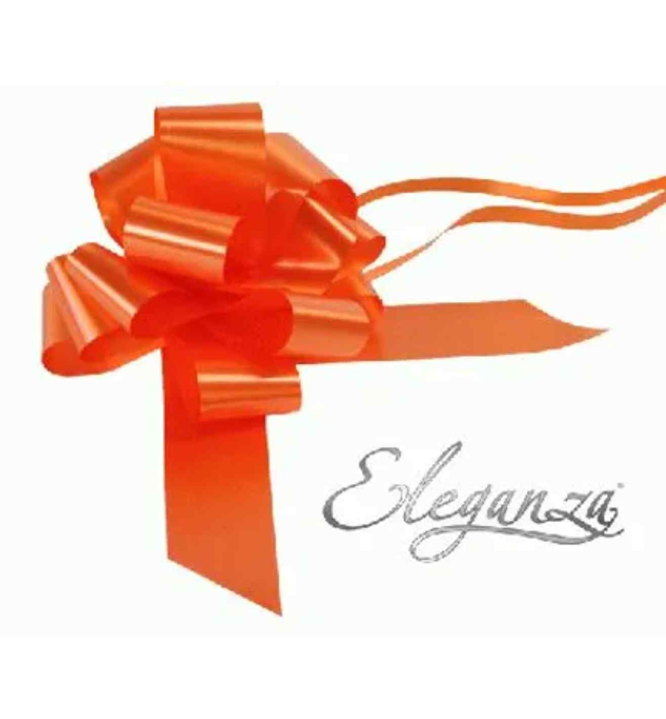 Eleganza Poly Pully Bows Orange - 50mm x 20pcs