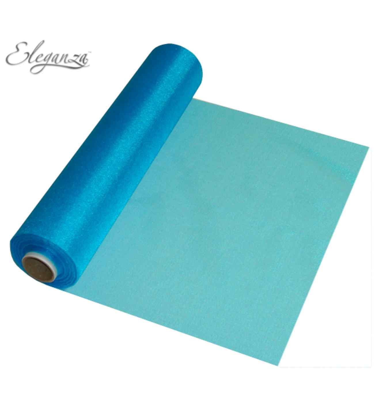 Eleganza Soft Sheer Organza Turquoise - 29cm x 25m