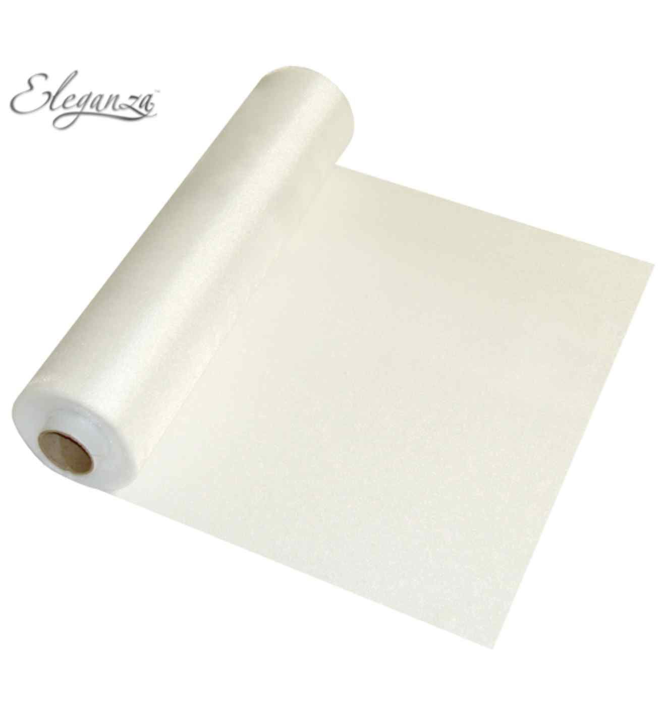 Eleganza Soft Sheer Organza White - 29cm x 25m