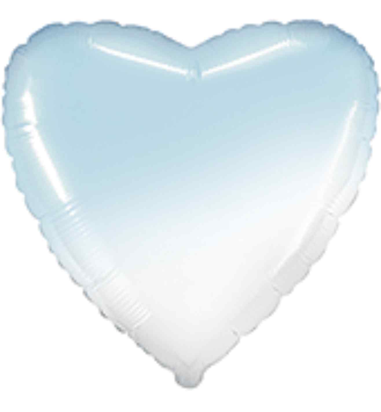18" Flexmetal Pastel Blue Gradient Heart