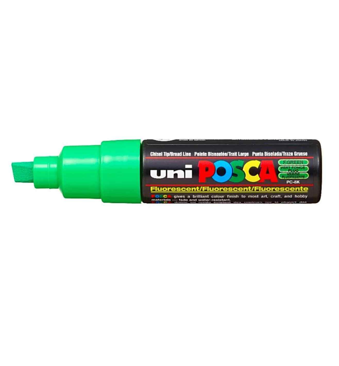 Fluo Green POSCA Broad Chisel Tip
