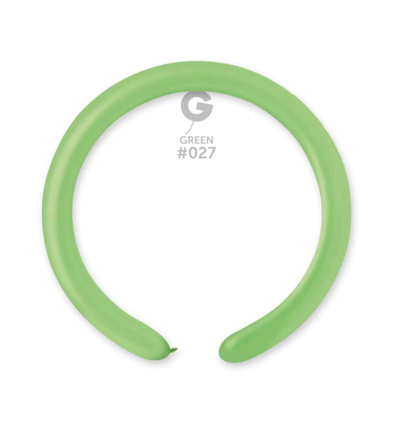 2" Gemar Neon Green Modelling Balloon 100ct