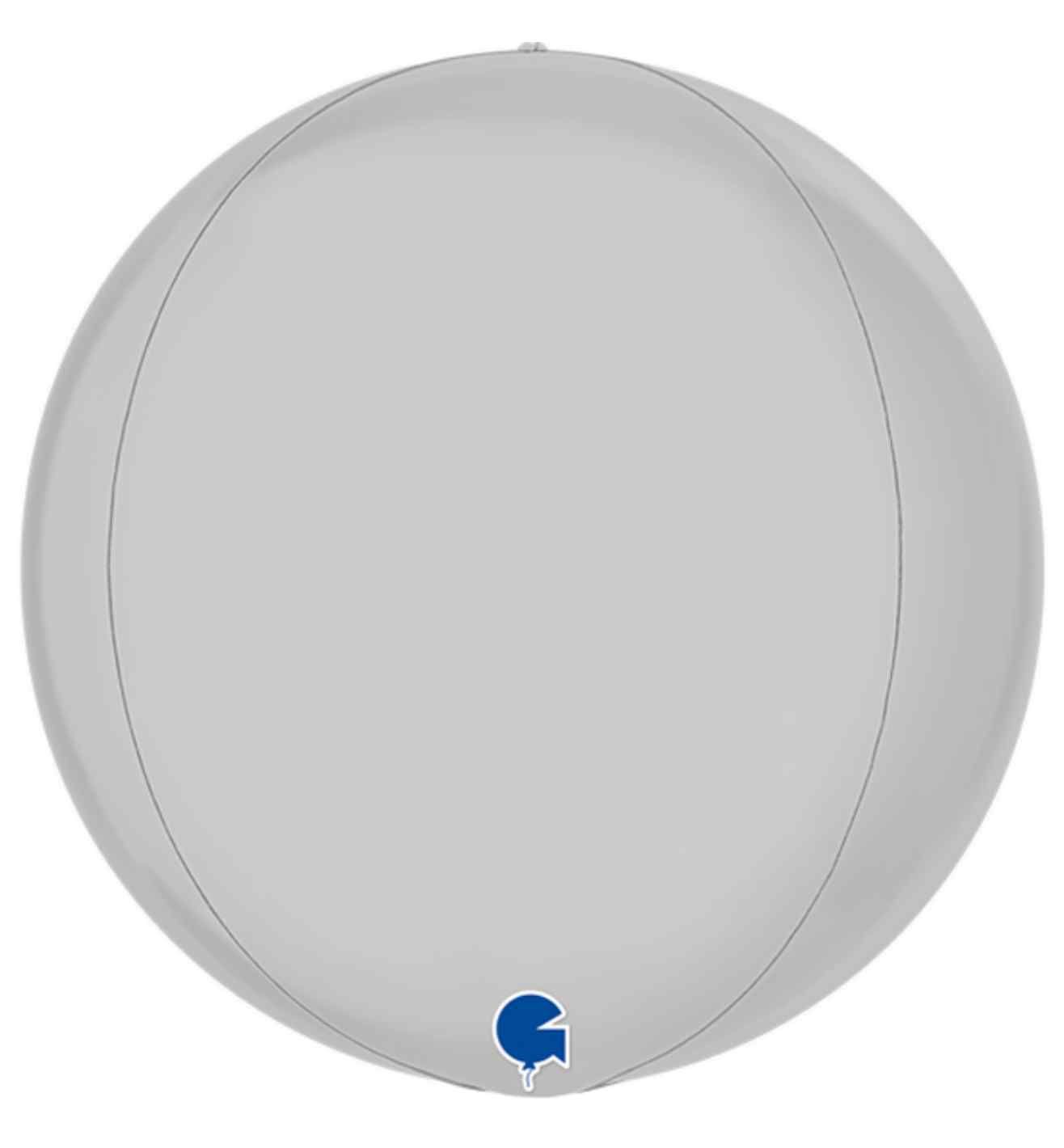 15" Grabo Satin White 4D Globe